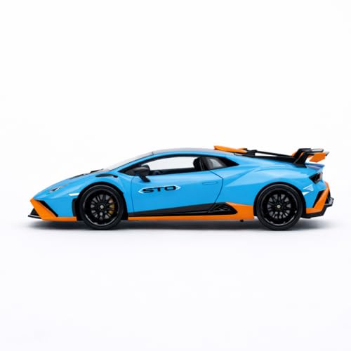 Image of Wizplex MSZ Official Licensed Lamborghini Huracan STO Diecast Model Car 1:32 Scale | Light & Sound | Pull Back Action | Metal Supercar Toy | Collectible Display & Gift