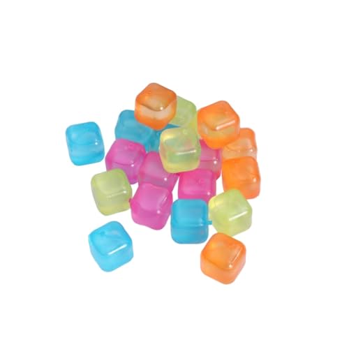 FUNNETOYU 20pezzi Ghiaccio Riutilizzabile Multicolore Per Bevande Cubetti Di Ghiaccio Per Feste e -nic Colore Casuale