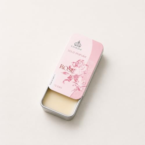 Image of Unisex Rose Solid Perfume Solid Perfume 12GM - Skin Friendly Pocket Size - Luxury Solid Perfume for Men & Women - Long Lasting Scent - Ideal for Travel & Daily Use