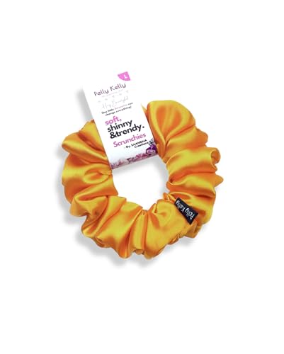 Image of Satin Scrunchies Hair Bands for Women | No-Damage Elastic Hair Ties for Ponytails & Buns | Fluffy & Stylish Rubber Bands | Large Size | Pack of 5