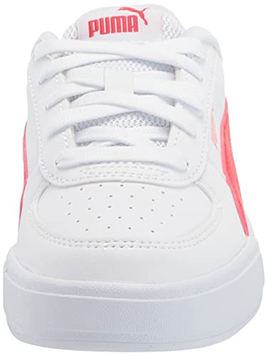 PUMA Puma Caven Sneaker, White-High Risk Red, 12 US Unisex Little Kid
