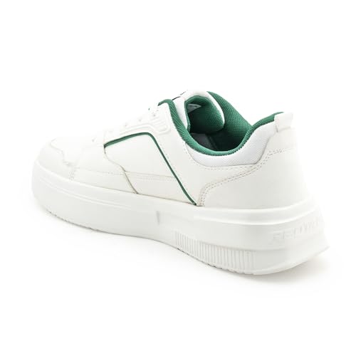 Image of Red Tape Men's Sneakers Black White Pu Round Toe Lace-Up Responsive Sole