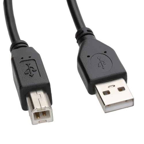 kenable USB 2.0 24AWG High Speed Cable Printer Lead A to B BLACK 1.2m [1.2 metres]