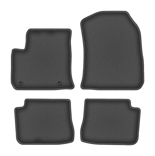 Tapis de sol velours Peugeot 208 II Durban graphite anti usure plancher