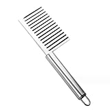 ワッフルフライカッター - 多機能波状野菜スライサー、ポータブルキッチンツール、果物やジャガイモ用の波状チョッパー、人間工学に基づいたハンドル付きの耐久性のあるステンレス鋼の刃 |脚