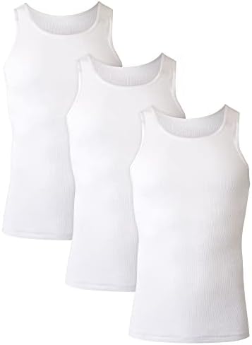 Hanes Men’s Tagless Ribbed Undershirt Tall, Various Pack Size Options