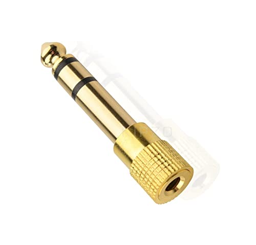 Image of Gold Plated 6.5 mm Male to 3.5 mm Female Jack Audio Converter Connector Adapter 3.5mm Female to 6.5mm Male Stereo Jack Headphone Adapter for Speaker, Amplifier
