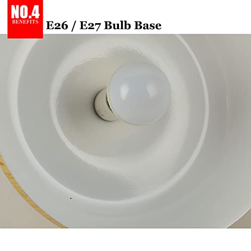 Lampe suspendue E27 effet bois 32cm réglable pour éclairage de table - 4
