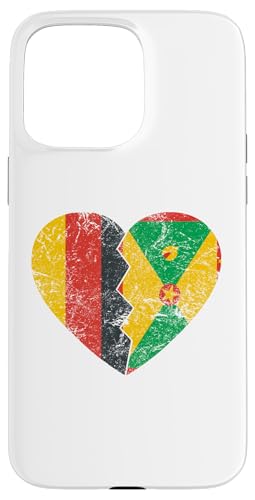 Granadan German Flag Heart | Alemania Granada Flag Roots Carcasa para iPhone 15 Pro Max