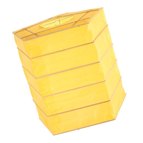 SHOWERORO Pantalla de Lámpara de Papel Plegable Cuadrada 30X30 CM para Lámparas de Techo Cubierta de Papel y Madera Diseño Simple y Práctica para Decoración de Hogar y Ambiente Romántico