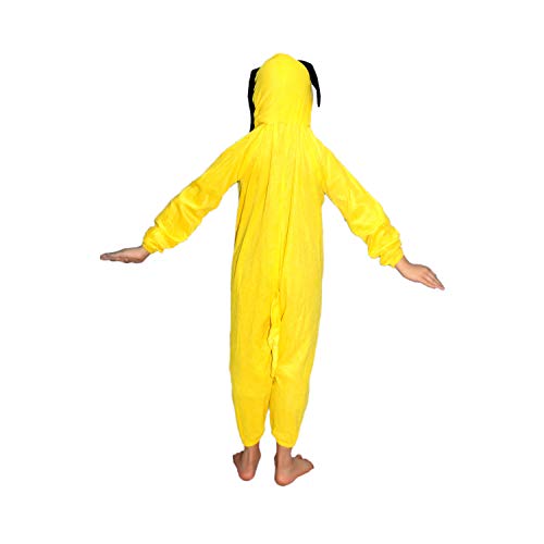 Image of Kaku Fancy Dresses Fleece Dog Cartoon Costume -Yellow, 3-4 Years, For Boys & Girls