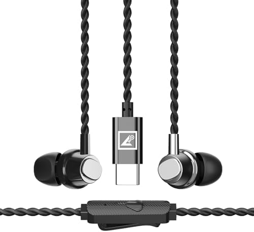 ONE 7 Type-C Wired Earphones with Deep Bass | 3D Sound, ENC Noise Reduction | in-Ear Stereo Earphone with Mic for Type-C Devices (ON HF-64) (Black)