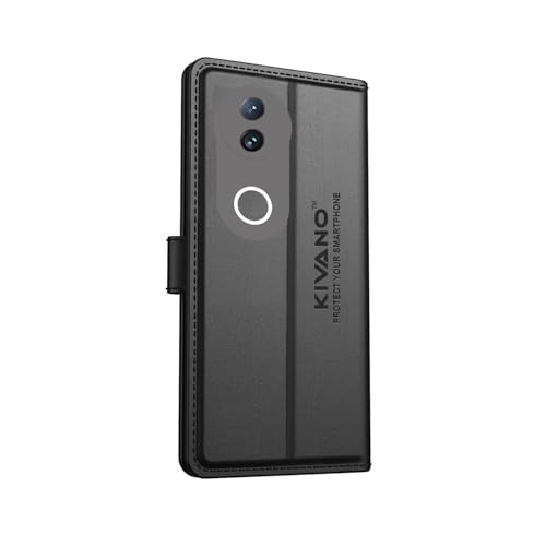 Image of Compatible for Vivo T4R 5G / iQOO Z10R 5G / Vivo V50e 5G / Vivo V50 5G Flip Cover | Leather Finish | Inside Pockets & Inbuilt Stand | Shockproof Wallet Style Magnetic Closure Back Cover Case
