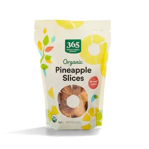 Organic Unsweetened Dried Pineapple, 8 Ounce