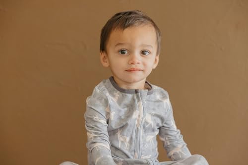 Image of Copper Pearl Baby Zip-Up Footie Pajamas - Soft Stretchy Sleep and Play Footies for Boys and Girls