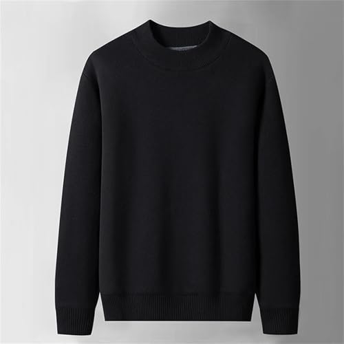 Mens Mock Neck Knit Pull Sweater Clothing Fashion Knitted Pullovers Black Red Sweater Korea Style Tops4