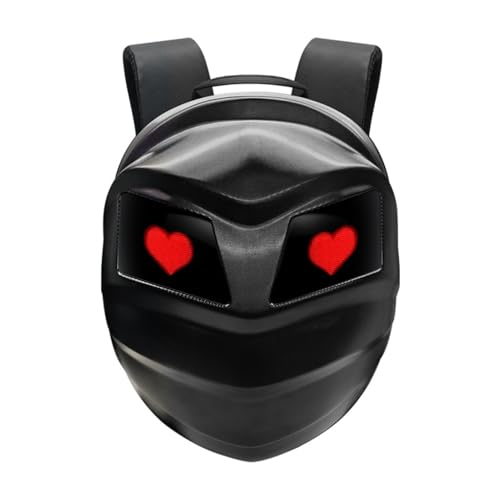 LED Backpack Motorcycle, Motorcycle Backpack, LED Backpack, Programmable, APP Control, Large Capacity, Waterproof Hard Shell Digital Backpack for Travel, Hiking, Riding