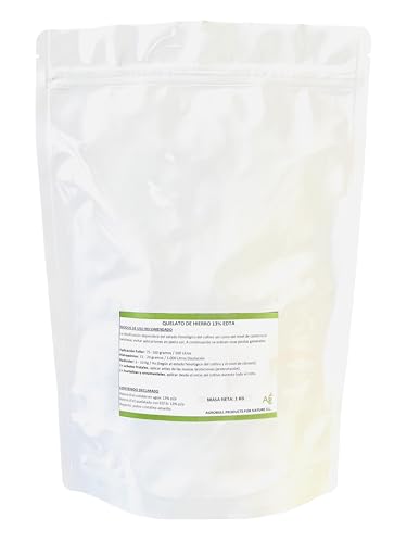QUELATO DE HIERRO 1 KG | AGROBULL PRODUCTS FOR NATURE | Reverdeciente Anticlorosis. (5 KG)