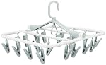 Premium Foldable Clothes Drying Hanger with 20 Clips, Anti-Rusty Plastic Drying Rack for Socks, Lingeries, Delicates and Baby Clothes