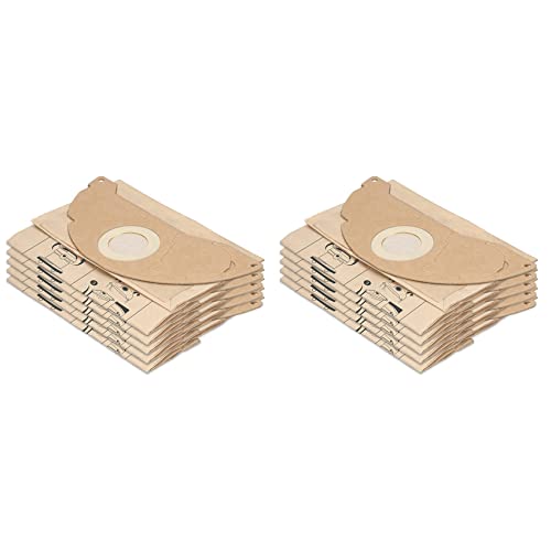 Sacs Aspirateur WD2 MV2 Compatibles 6.904-322.0 pour Poussière et Chantier en Lot de 20
