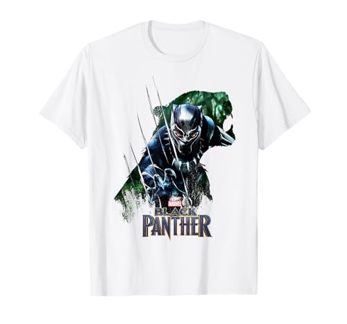 Image of Marvel Black Panther Silhouette Movie Logo T-Shirt