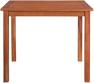 vidaXL Solid Acacia Wood Garden Table Durabla Stable Weather Resistant Solid Patio Terrace Outdoor Wooden Dinning Tables Furniture 85x85x74cm