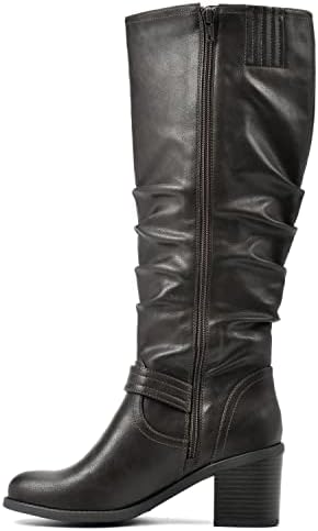 WHITE MOUNTAIN Shoes Women's Desirable Boot, Dk.Brown/Tumbled/Smooth, 8 W | Image 2