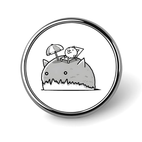 バッジ 円形 25mm にゃんこ大戦争 ブローチ ピンブローチ ピンバッジ ラペルピン ピンバッジ エスディージーズ 襟章 薄型 バッグ飾 コレクション プレゼント