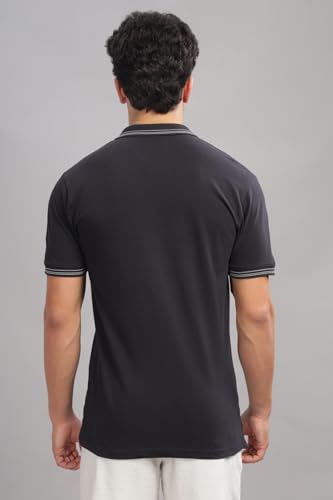 Image of ADRO Polo T Shirt for Men | Black Polo T-Shirt | 100% Cotton Polo Tshirt | Regular Fit Polo| Available in Plus Size Polo