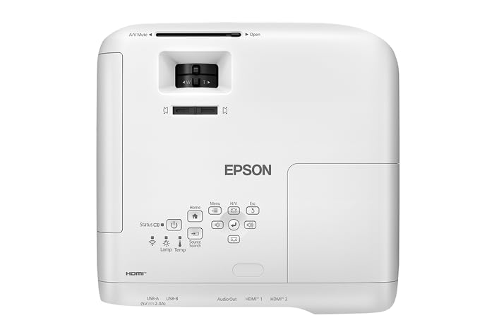 Image of Epson EB-W53 WXGA 3LCD Projector, 4,000 lumens, Full HD, Built-in 16W Speaker