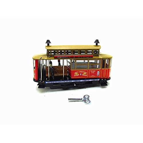 Arcawa Wind-Up Tin Toy Ms639 Los Angeles Tram Parent-Child Interaction Vintage Collectible Nostalgic Theme Personalized Decoration Gift #TOP1