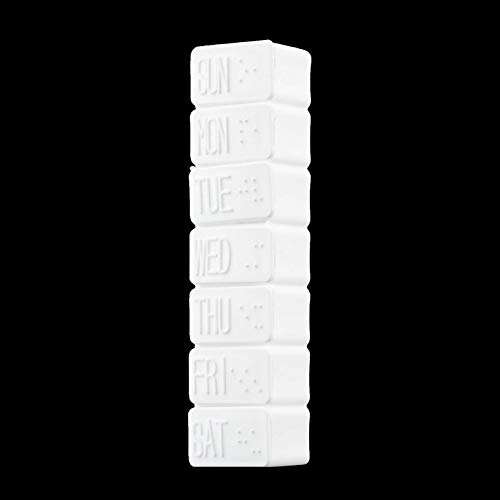 CamKpell 1pc One Week 7-Days Small Medicine Pill Drug Box Pill Drug Mini Pillbox Container Non-Removable Plastic Case Holder