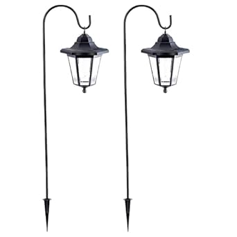 Maggift Lantern Outdoor Shepard Path Hanging Solar Lights, 2 Pack