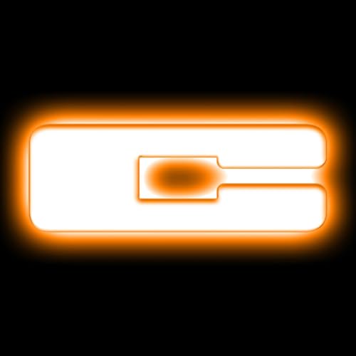 Image of Oracle Lighting 3140-A-001 Single Universal Illuminated Amber LED Letter C with Matte White Finish Letter Badge - Sleek Design - Customized High-End Appearance