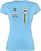 Produktbild Shirt Damen - 2024 Fussball EM Fanartikel - Deutschland WM Trikot Farben - L - Hellblau - Shirts Frauen Deutschland. Tshirt fußballtrikot Fussball-wm em-Trikots deutsche Nationalmannschaft