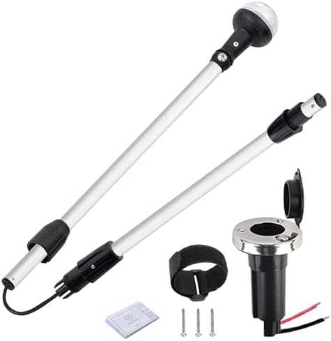 Folding Stern Light Boat Anchor Light LED Marine Navigation Light...