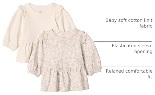 Image of Amazon Essentials x Sofia Grainge Toddler and Baby Girls' 3 /4 Sleeve Knit Top