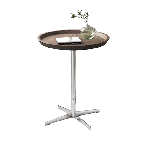 Vmopu HWET01-3 End Table: Side Table With Wood Top & Stainless Steel Leg, Coffee - Table For Living Room cover