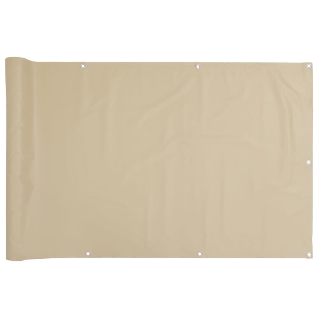 Vidaxl Balcony Screen Beige 75X300 Cm Oxford Fabric Garden Sunshade Windbreak