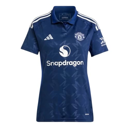 Image of adidas Women's Manchester United Away Football Shirt, Size M (12), Navy Blue