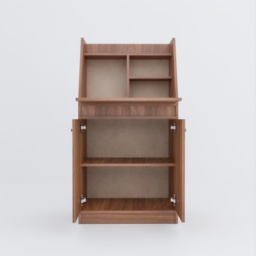 Image of COUCH CULTURE Wonder Engineered Study Table | Multi-Purpose Study Table | Computer Table for Students | Office Table with Drawers | Desk for Work from Home | 1 Year Warranty - Leon Teak