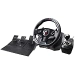 SUBSONIC - Superdrive GS850-X Steering Wheel - Racing Wheel 270° Rotation, Pedals, Gear Shift Paddles and Shifter - Adjustable Vibrations – For Xbox Series X/S, PS4, Xbox One - Black
