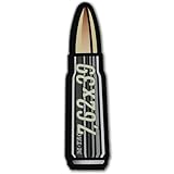 M-Tac Bullet 223 Tactical Morale Patch - Hook Fasteners Printed Army Combat Patches for Vest, Backpacks, Hats (Black/GID 7,62x39)