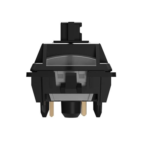 kutethy Interruptores de teclado Gateron Gateron, LED RGB linear, 5 pinos, branco, 22 mm, mola dupla