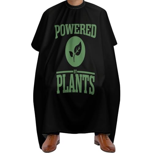 Powered by Plants Hair Cutting Cape for Men Women Waterproof Barber Cape Adjustable Salon Haircut Capes