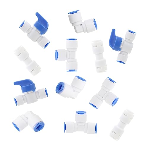 HEALLILY Filter Fittings Set 12pcs Water Tube Connectors Easy to Use Adaptor Garden Hose