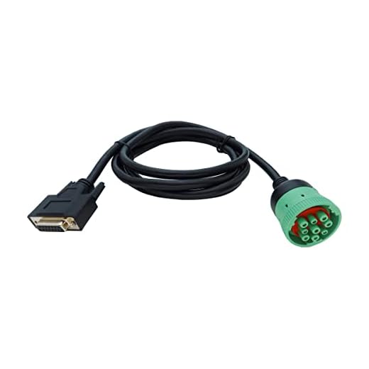 Type2 Green 9Pin J1939 to DB15 ELD Cable for Fleet Management ELD Device