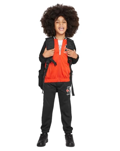 -Tuta Completa -Felpa -Tasche A Marsupio -Pantalone con GIROVITA Elasticizzato -Logo 023 2-3 Anni con cappuccio rosso