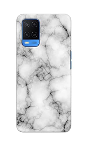 Image of Light White Marble Texture Natural Pattern Hard Back Case Cover for Oppo A54 Back Cover -(J5) VNS2230