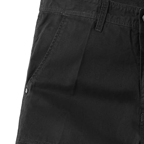 Short cargo en coton léger homme ample multi-poches noir 36